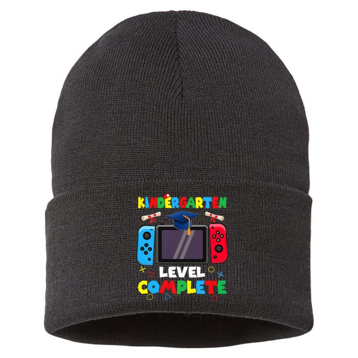 Kindergarten Level Complete Graduation Class 2024 Gamer Sustainable Knit Beanie