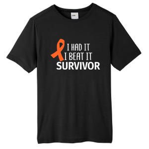 Kidney Leukemia Cancer Had It Beat It Survivor Orange Ribbon Gift Tall Fusion ChromaSoft Performance T-Shirt