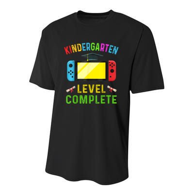 Kindergarten Level Complete Graduation Class Gamer Youth Performance Sprint T-Shirt