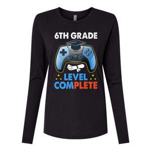 Kindergarten Level Complete Graduation Class Gamer Womens Cotton Relaxed Long Sleeve T-Shirt