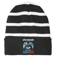 Kindergarten Level Complete Graduation Class Gamer Striped Beanie with Solid Band