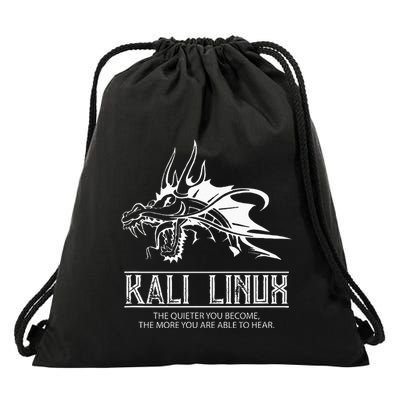 Kali Linux Dragon & Tagline Drawstring Bag