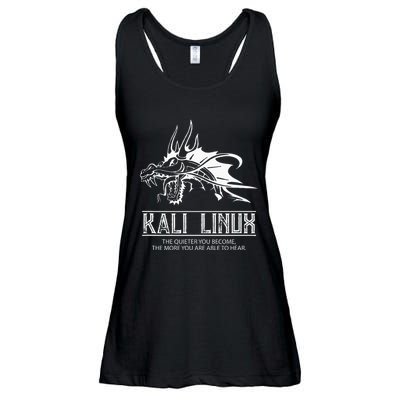 Kali Linux Dragon & Tagline Ladies Essential Flowy Tank