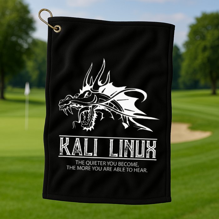 Kali Linux Dragon & Tagline Golf Towel