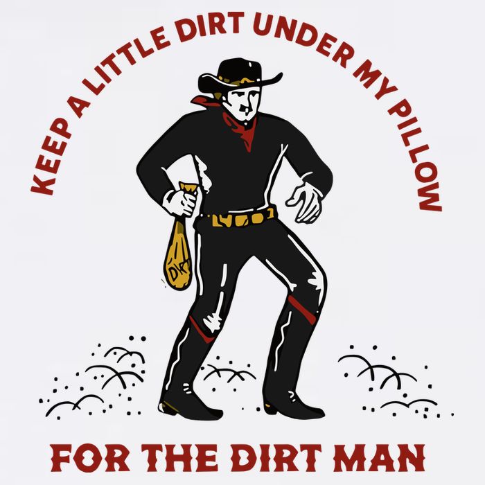 Keep Little Dirt Under My Pillow For The Dirt Man Raglan Baseball Garment-Dyed Sweatshirt
