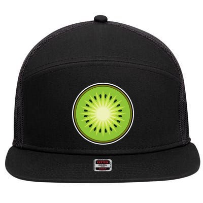 Kiwi Lazy DIY Halloween Costume Funny Tropical Sliced Fruit 7 Panel Mesh Trucker Snapback Hat