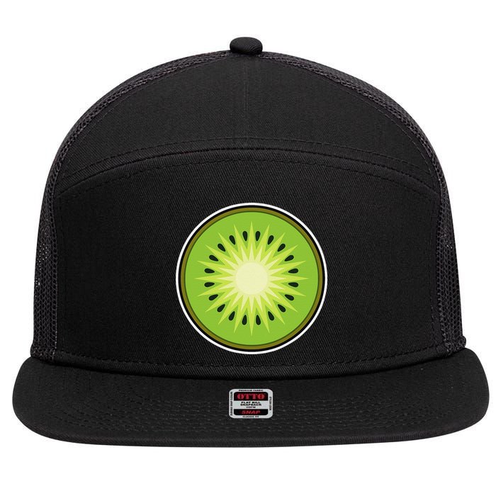 Kiwi Lazy DIY Halloween Costume Funny Tropical Sliced Fruit 7 Panel Mesh Trucker Snapback Hat