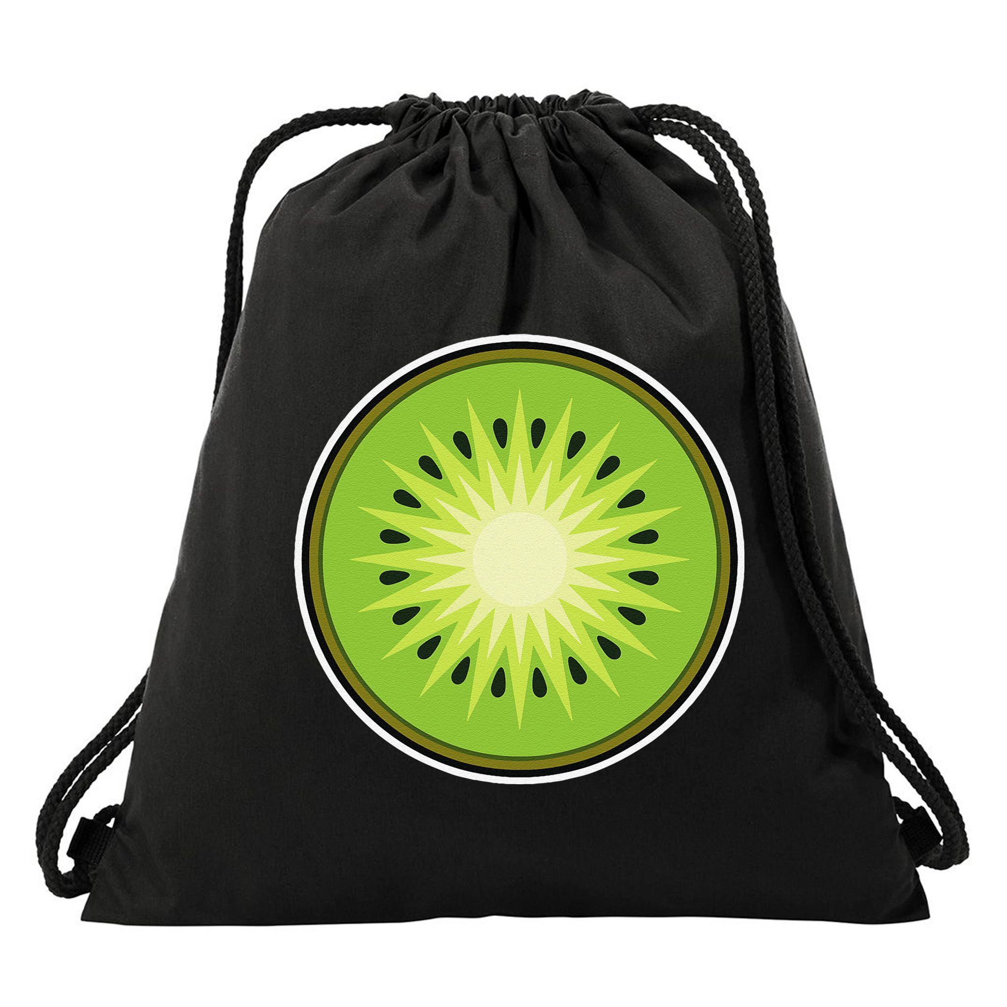 Kiwi Lazy DIY Halloween Costume Funny Tropical Sliced Fruit Drawstring Bag