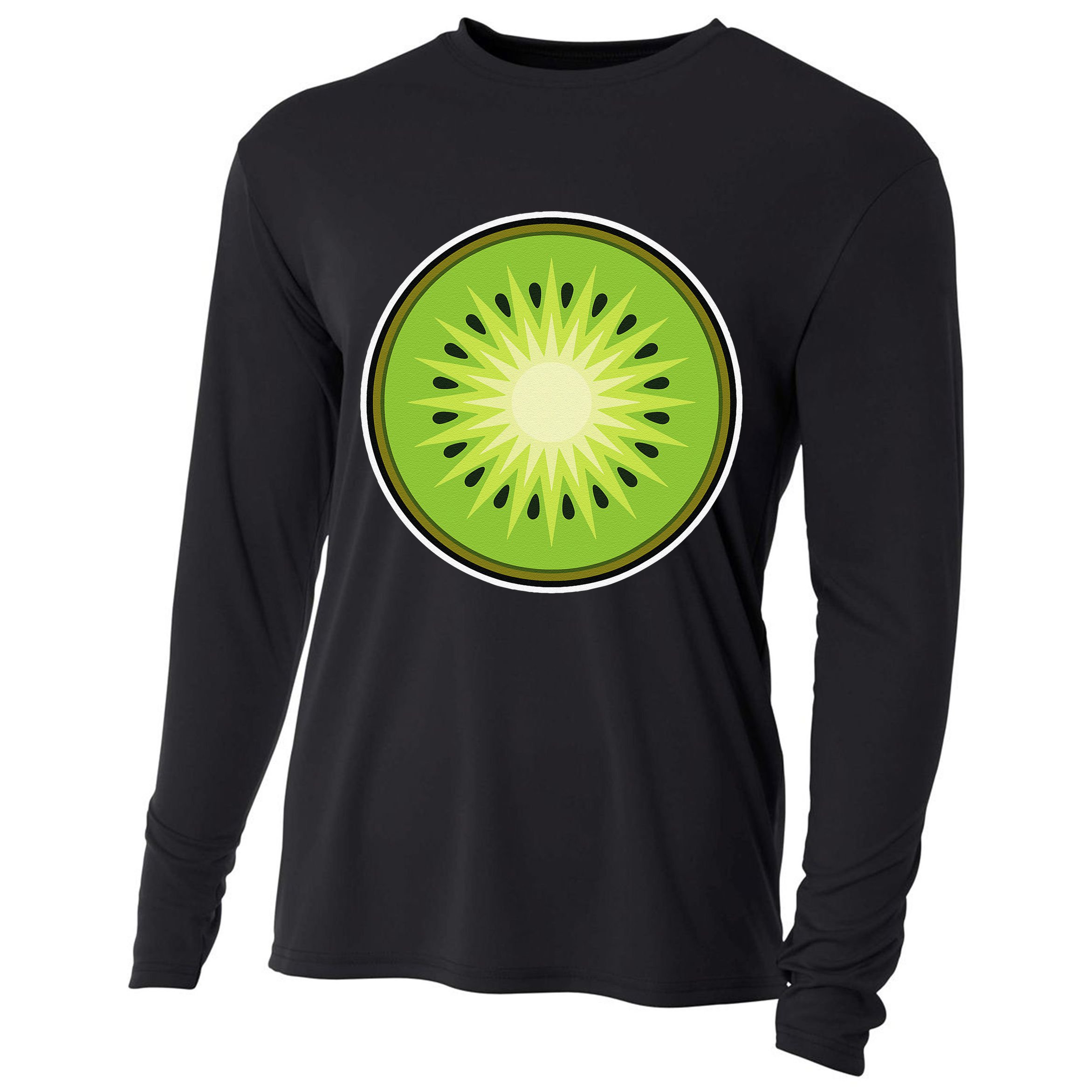 Kiwi Lazy DIY Halloween Costume Funny Tropical Sliced Fruit Cooling Performance Long Sleeve Crew