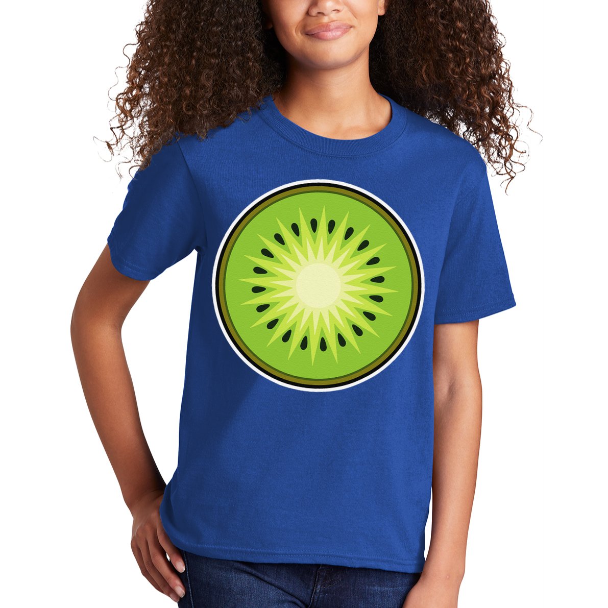 Kiwi Lazy DIY Halloween Costume Funny Tropical Sliced Fruit Kids T-Shirt