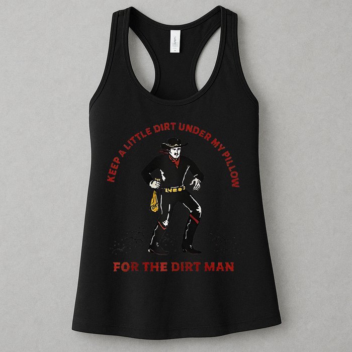 Keep Little Dirt Under My Pillow For The Dirt Man Raglan Baseball Womens Tank Top
