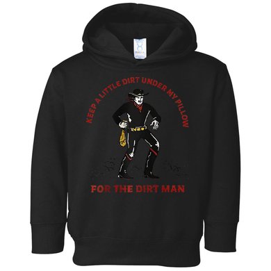 Keep Little Dirt Under My Pillow For The Dirt Man Raglan Baseball Toddler Hoodie