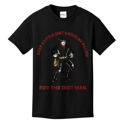 Keep Little Dirt Under My Pillow For The Dirt Man Raglan Baseball Kids T-Shirt