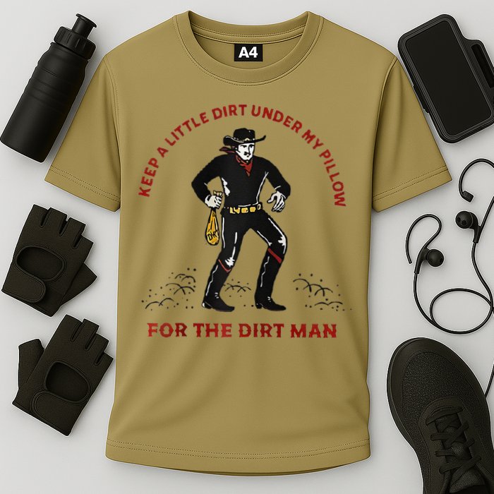 Keep Little Dirt Under My Pillow For The Dirt Man Raglan Baseball Cooling Performance Crew T-Shirt