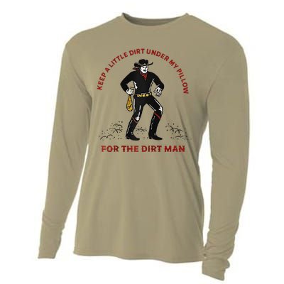 Keep Little Dirt Under My Pillow For The Dirt Man Raglan Baseball Cooling Performance Long Sleeve Crew