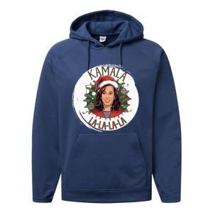 Kamala Lalalala Funny Christmas Holiday Harris Walz Song Performance Fleece Hoodie