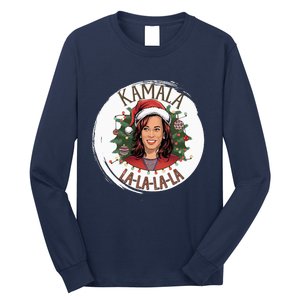 Kamala Lalalala Funny Christmas Holiday Harris Walz Song Long Sleeve Shirt