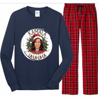 Kamala Lalalala Funny Christmas Holiday Harris Walz Song Long Sleeve Pajama Set