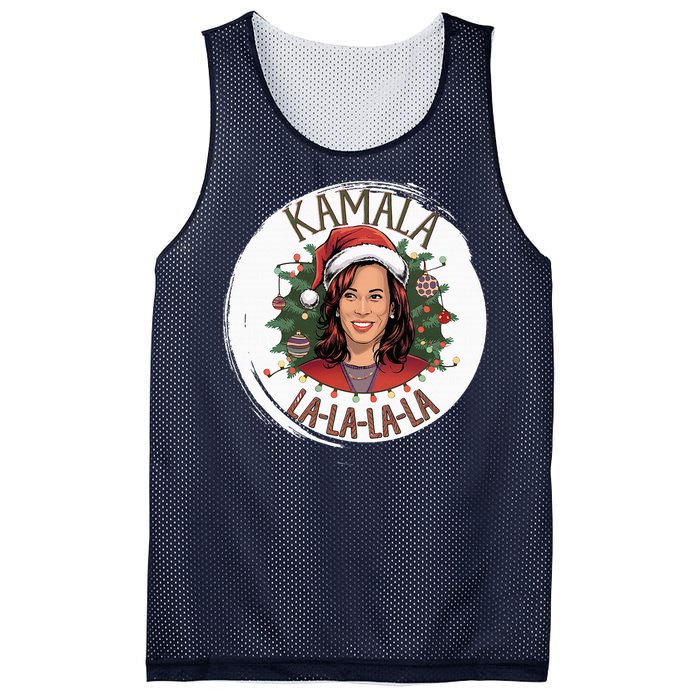 Kamala Lalalala Funny Christmas Holiday Harris Walz Song Mesh Reversible Basketball Jersey Tank