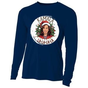 Kamala Lalalala Funny Christmas Holiday Harris Walz Song Cooling Performance Long Sleeve Crew