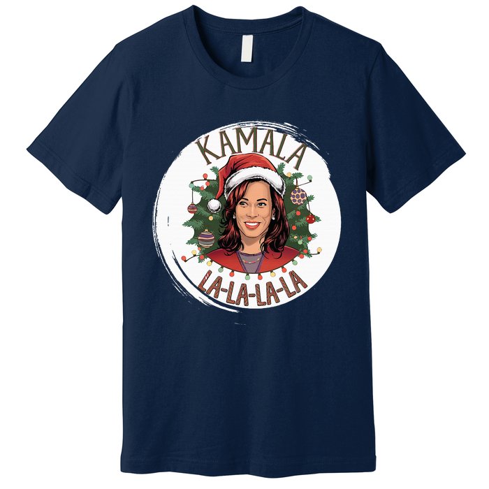 Kamala Lalalala Funny Christmas Holiday Harris Walz Song Premium T-Shirt