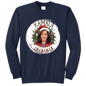 Kamala Lalalala Funny Christmas Holiday Harris Walz Song Tall Sweatshirt