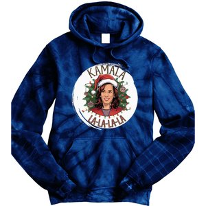 Kamala Lalalala Funny Christmas Holiday Harris Walz Song Tie Dye Hoodie