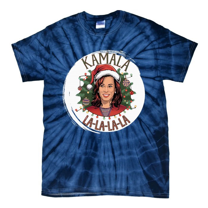 Kamala Lalalala Funny Christmas Holiday Harris Walz Song Tie-Dye T-Shirt