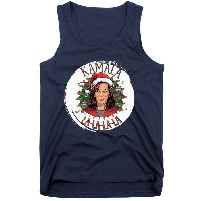 Kamala Lalalala Funny Christmas Holiday Harris Walz Song Tank Top