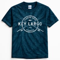 Key Largo Fl Vintage Crossed Fishing Rods Kids Tie-Dye T-Shirt