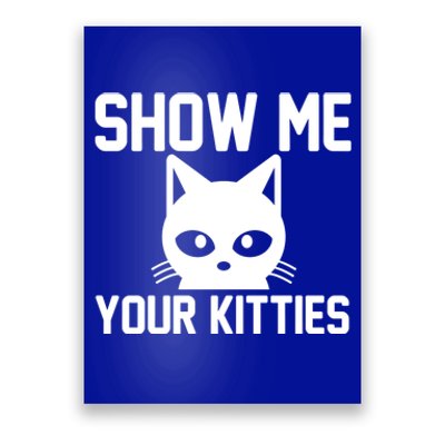 Kitty Lover Funny Gift Show Me Your Kitties Gift Poster