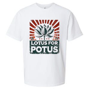 Kamala Lotus For Potus Potus Yes She Kam Sueded Cloud Jersey T-Shirt