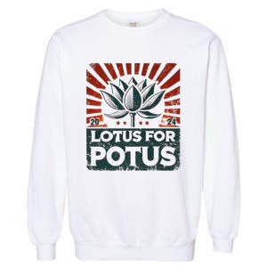 Kamala Lotus For Potus Potus Yes She Kam Garment-Dyed Sweatshirt