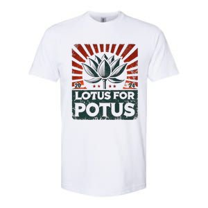 Kamala Lotus For Potus Potus Yes She Kam Softstyle CVC T-Shirt