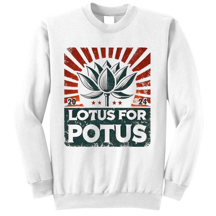 Kamala Lotus For Potus Potus Yes She Kam Sweatshirt