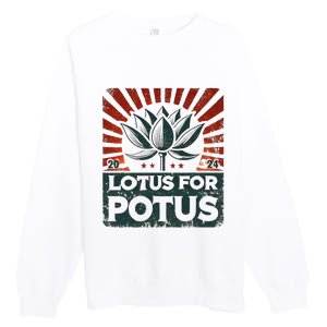 Kamala Lotus For Potus Potus Yes She Kam Premium Crewneck Sweatshirt