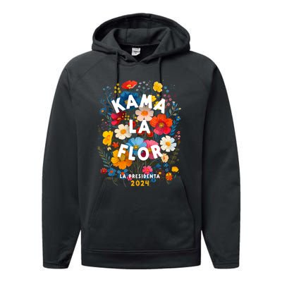 Kama La Flor Kamala Harris President 2024 Kama La Flor 2024 Performance Fleece Hoodie