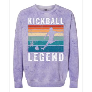 Kickball Legend Funny Kickball Player Retro Kickball Colorblast Crewneck Sweatshirt