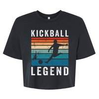 Kickball Legend Funny Kickball Player Retro Kickball Bella+Canvas Jersey Crop Tee