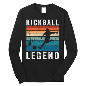 Kickball Legend Funny Kickball Player Retro Kickball Long Sleeve Shirt