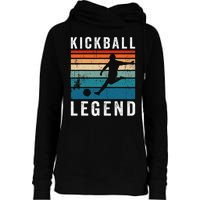 Kickball Legend Funny Kickball Player Retro Kickball Womens Funnel Neck Pullover Hood