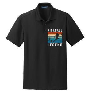 Kickball Legend Funny Kickball Player Retro Kickball Dry Zone Grid Polo