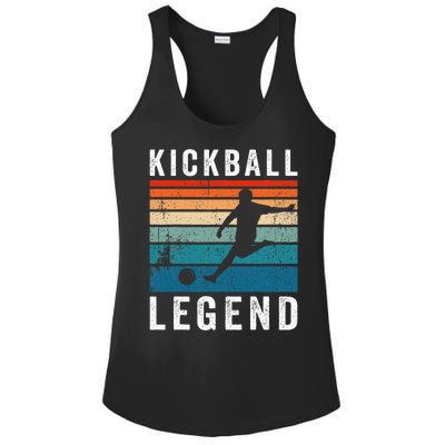 Kickball Legend Funny Kickball Player Retro Kickball Ladies PosiCharge Competitor Racerback Tank