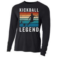 Kickball Legend Funny Kickball Player Retro Kickball Cooling Performance Long Sleeve Crew