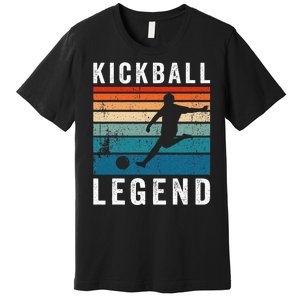 Kickball Legend Funny Kickball Player Retro Kickball Premium T-Shirt