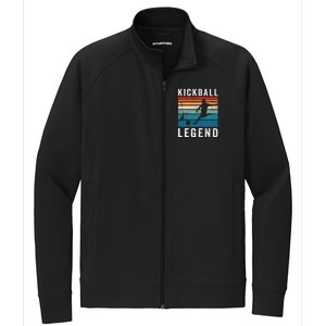 Kickball Legend Funny Kickball Player Retro Kickball Stretch Full-Zip Cadet Jacket