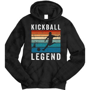 Kickball Legend Funny Kickball Player Retro Kickball Tie Dye Hoodie