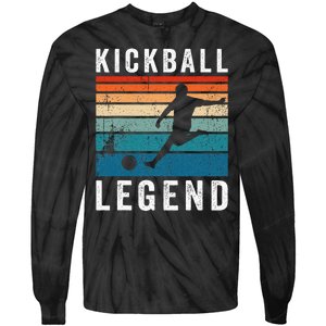 Kickball Legend Funny Kickball Player Retro Kickball Tie-Dye Long Sleeve Shirt