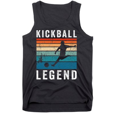 Kickball Legend Funny Kickball Player Retro Kickball Tank Top