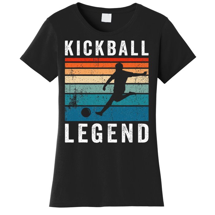 Kickball Legend Funny Kickball Player Retro Kickball Women's T-Shirt